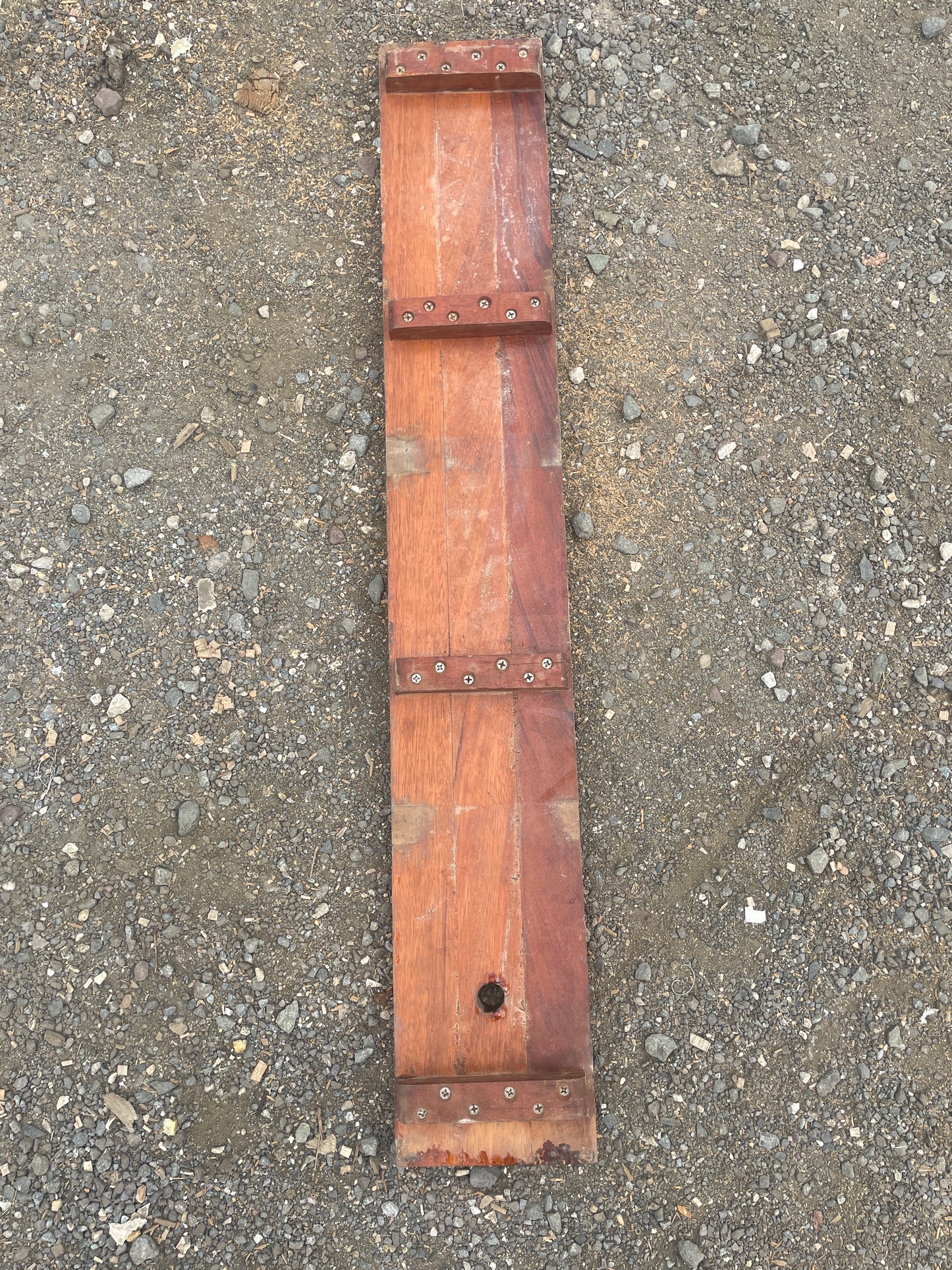 1934 Eisenhower 50' Mahogany Floor Board - 47 1/8" Long x 7 1/2" Wide x 1" Thick -- #190