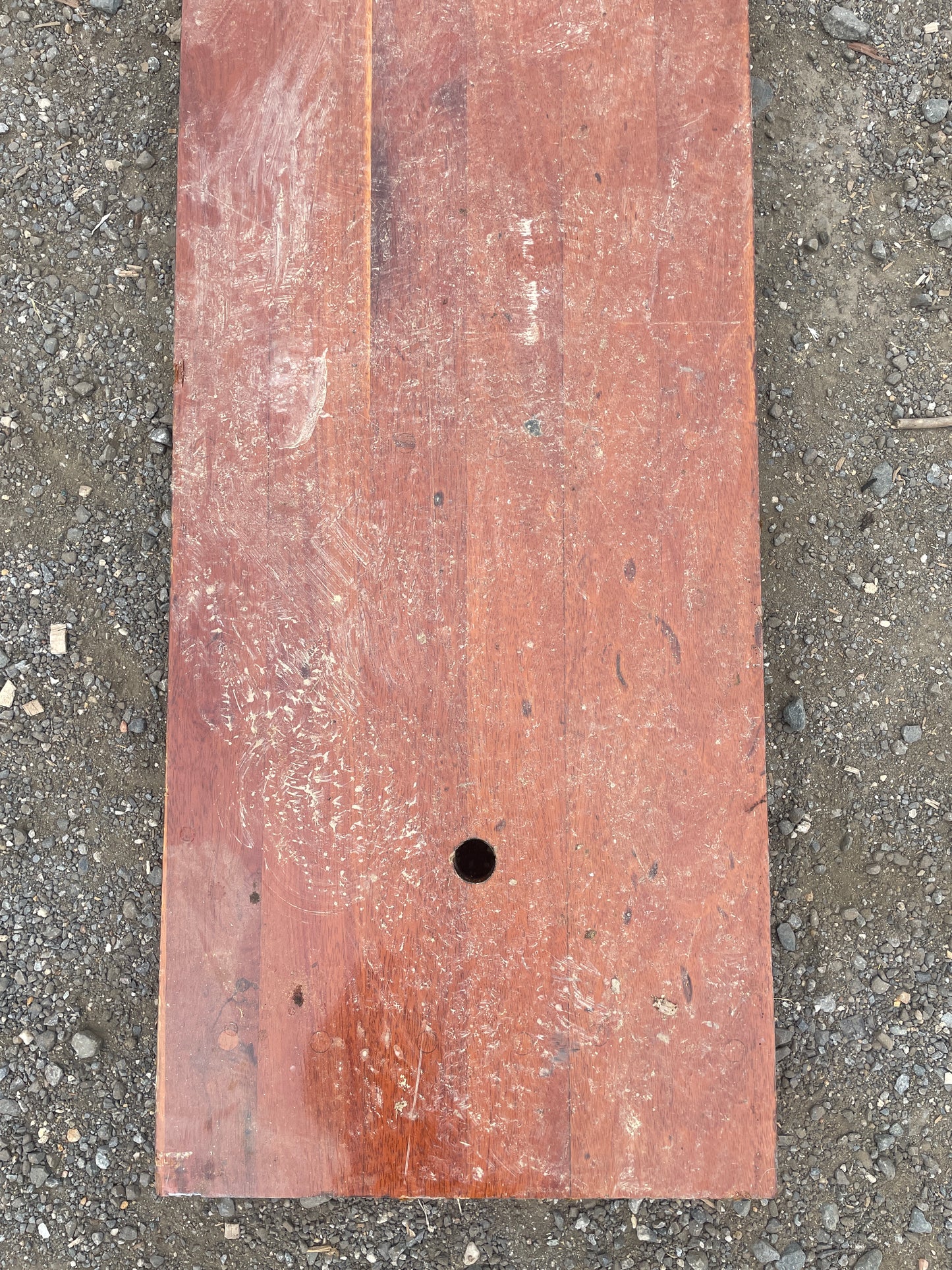 1934 Eisenhower 50' Large mahogany Floor Board - 82 1/2" Long x 15" Wide x 1" Thick -- #194