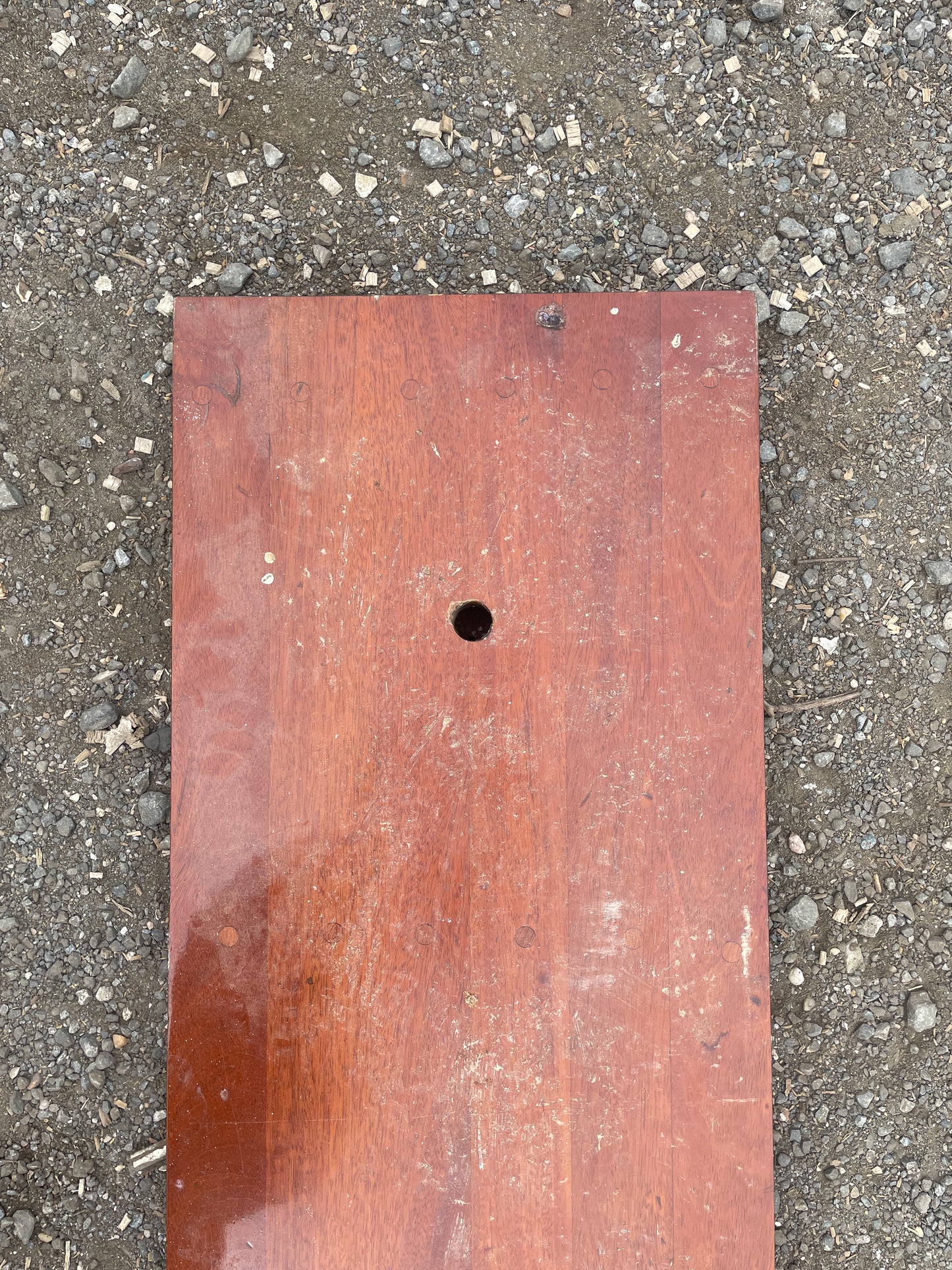 1934 Eisenhower 50' Large mahogany Floor Board - 82 1/2" Long x 15" Wide x 1" Thick -- #194