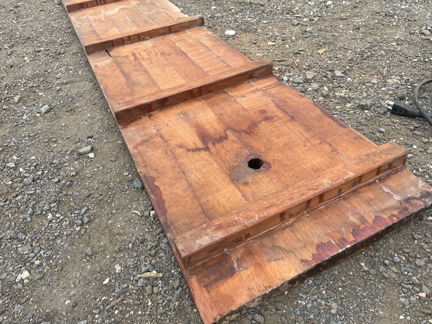 1934 Eisenhower 50' Large mahogany Floor Board - 82 1/2" Long x 15" Wide x 1" Thick -- #194