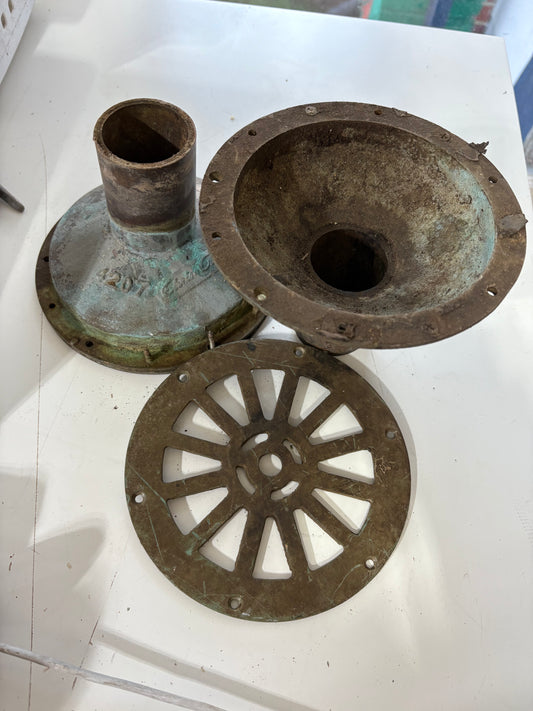 Vintage Bronze Chris Craft Deck Drain Scupper #207 (pair)