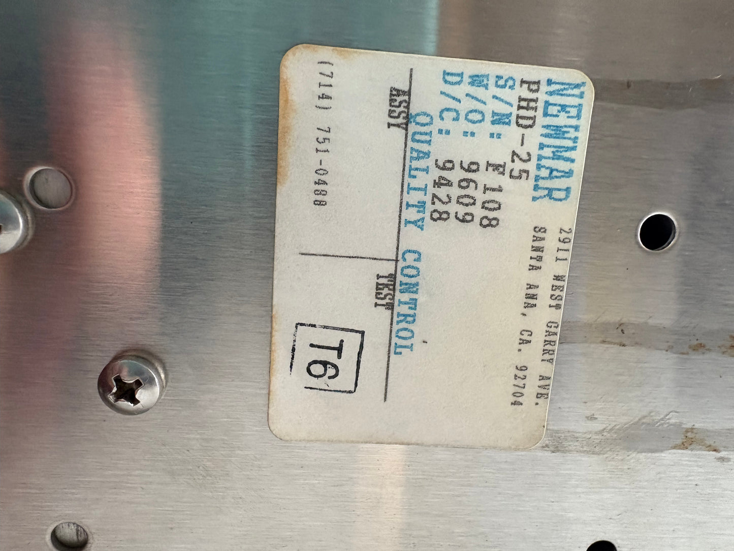 NEWMAR PhD-25 3 Step Adjustable "Smart" Charger S/N F108