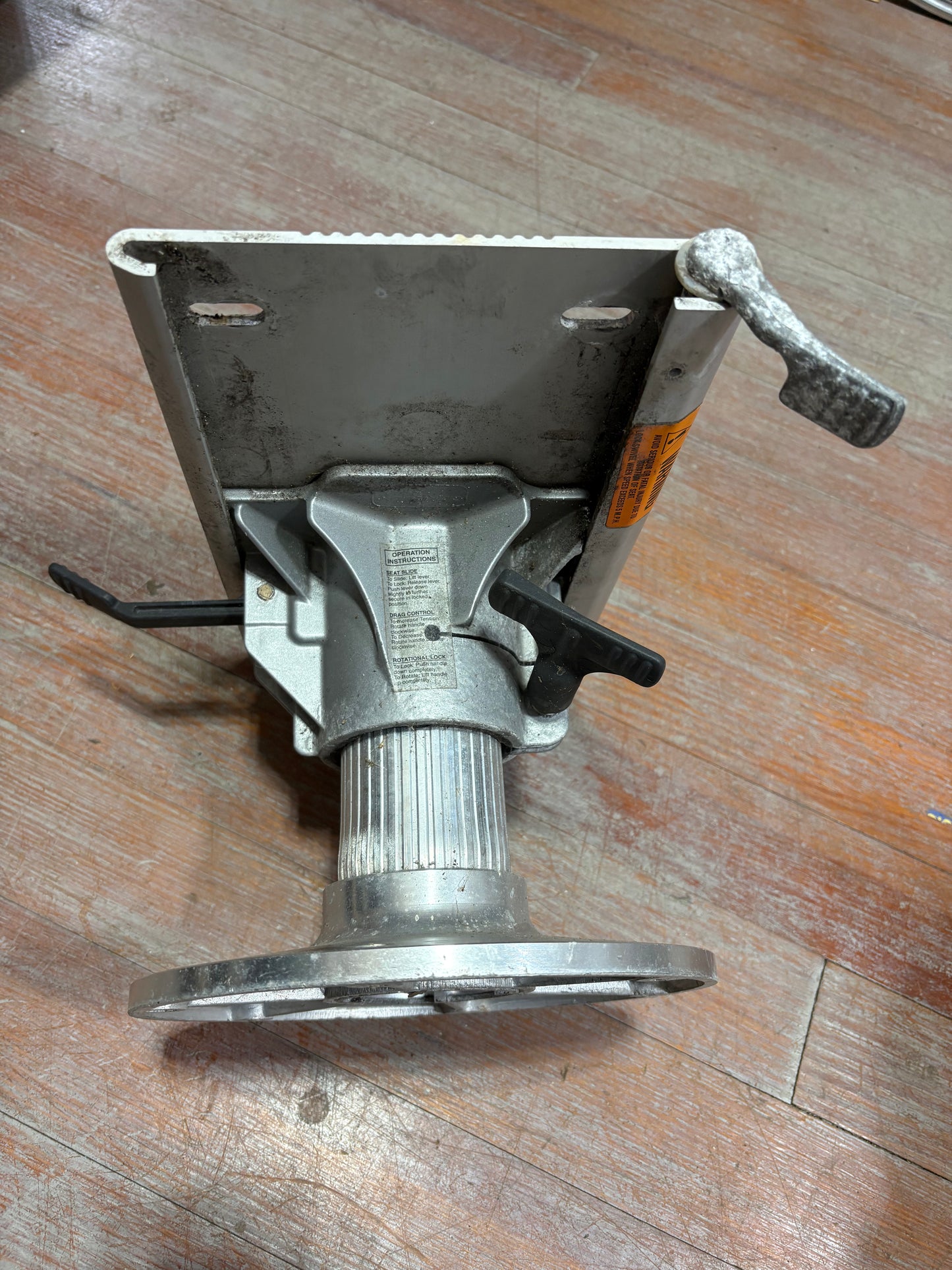 Aluminum Seat Base off of a Sea Ray