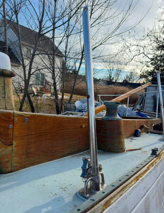 24 1/2" Long Double Lifeline Stanchion - NO BASE - Alden Priscilla 1971