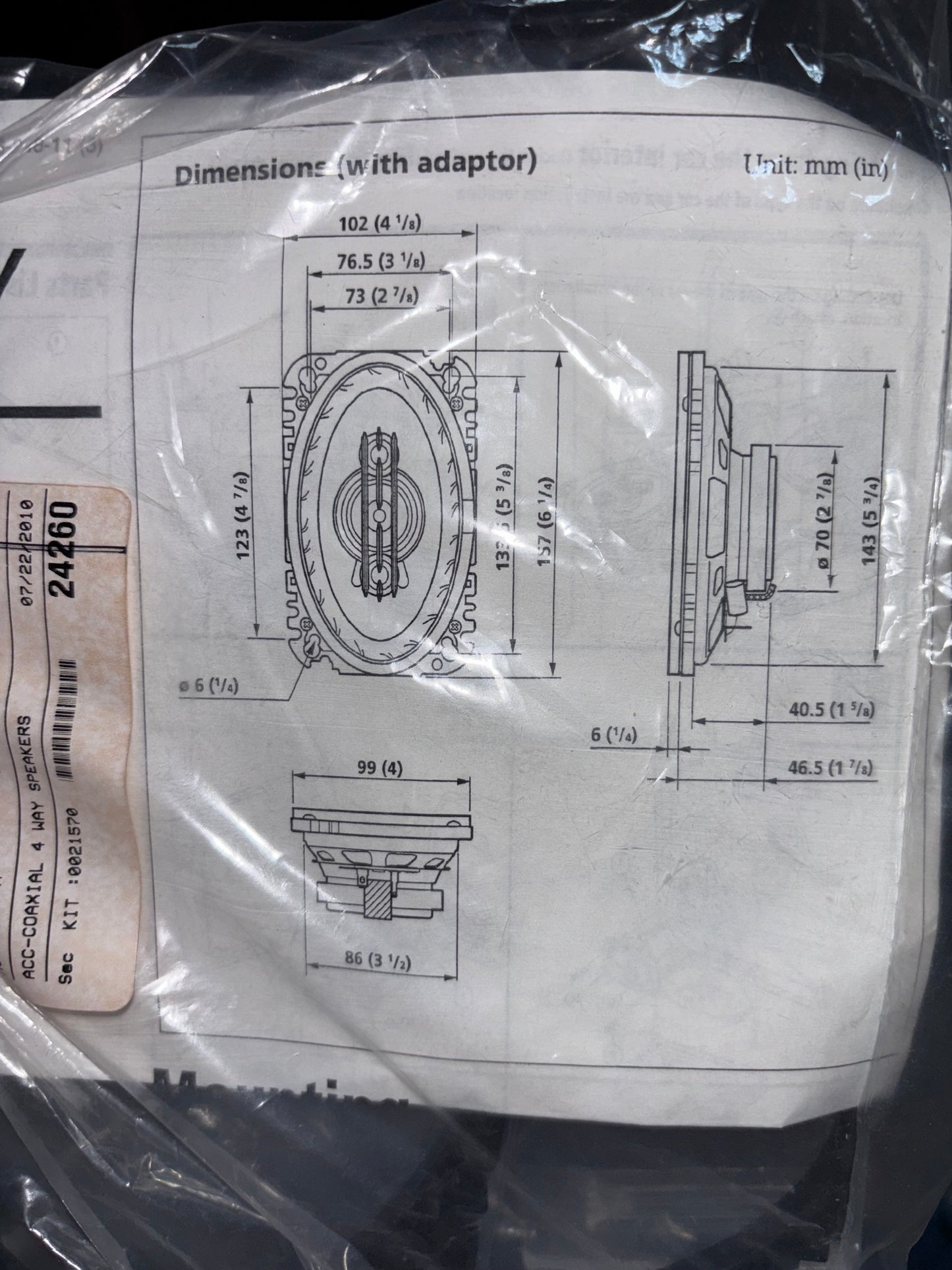 Pair Sony XS-V4642A 4Way Speakers - Refurbished