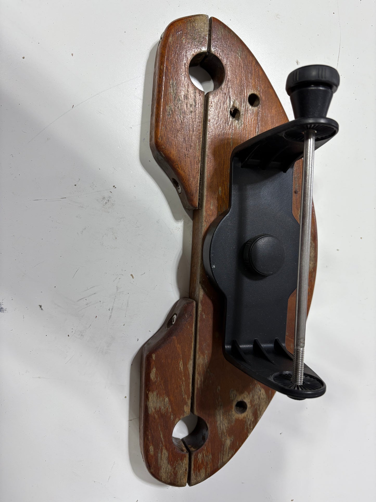 Teak GPS Holder for Pedestal