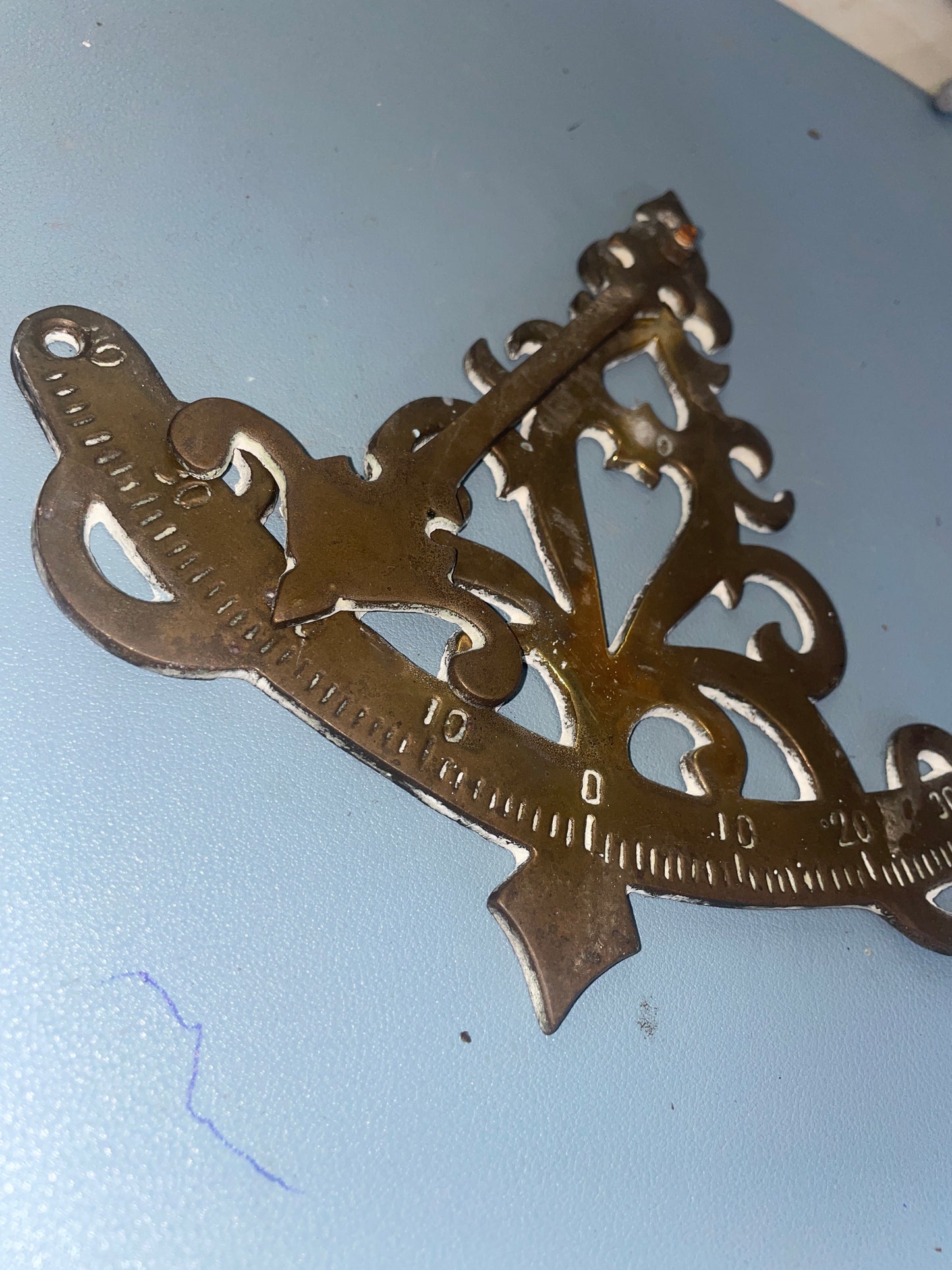 Vintage Brass Inclinometer - 1934 Eisenhower 50'