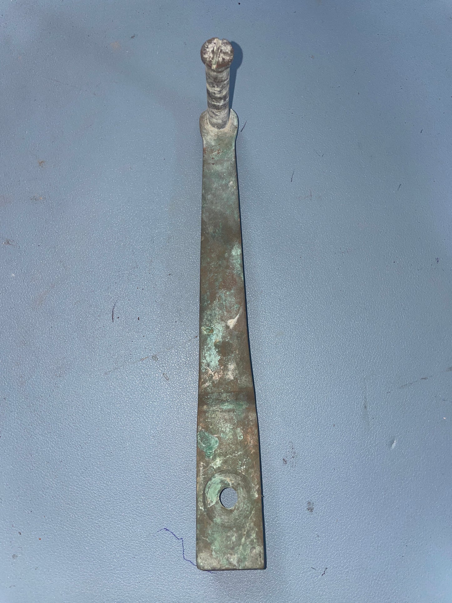 Small 8 1/4" Long Bronze Winch Handle - 1 1/8" Insert