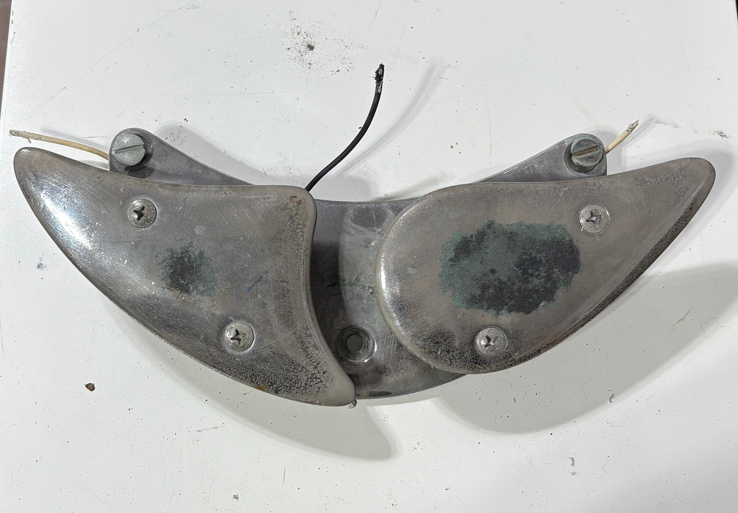 Chromed Bronze Bertram 28 Bow Chock/ Navigation Lights