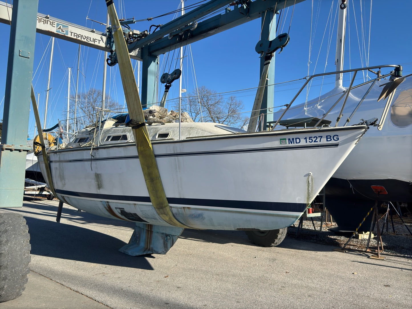 Pearson 27 Rudder With Control Arm & Teleflex Cables