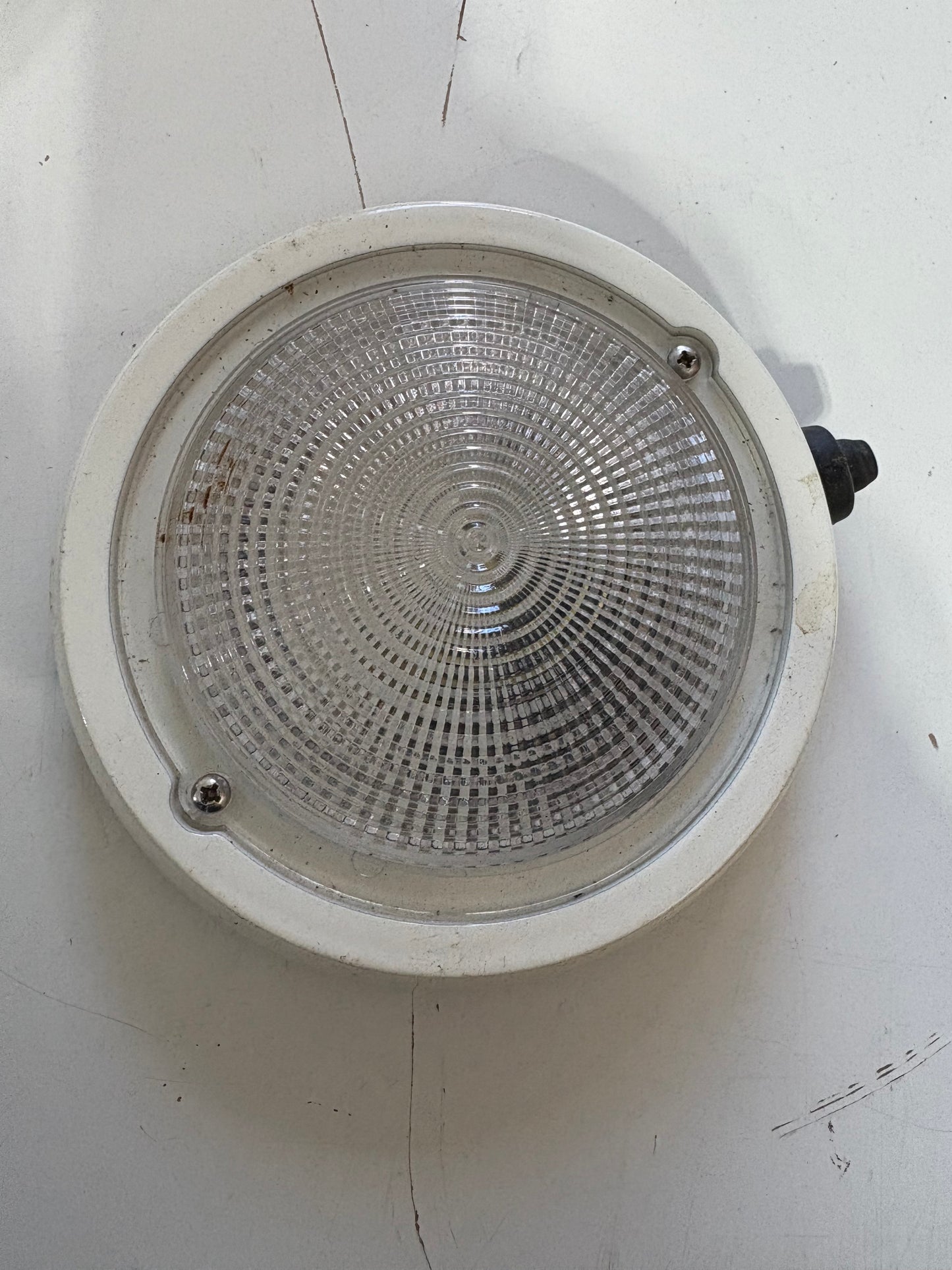 White 5" Interior Light Push Switch