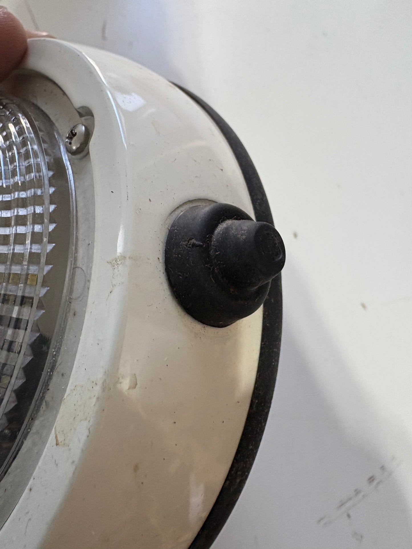 White 5" Interior Light Push Switch