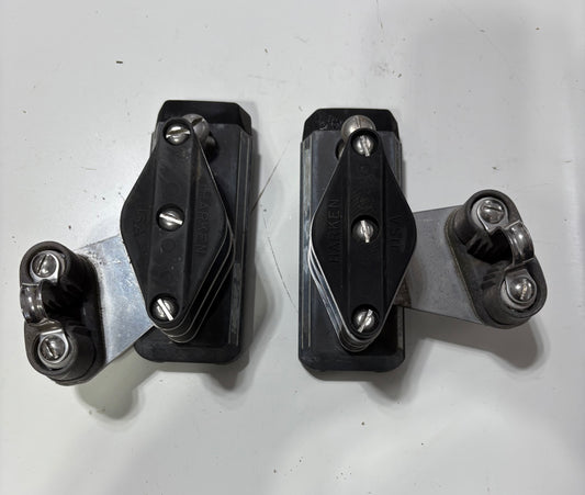 Harken Track  Car Stops  with Double Block and Cam Cleats (Pair)