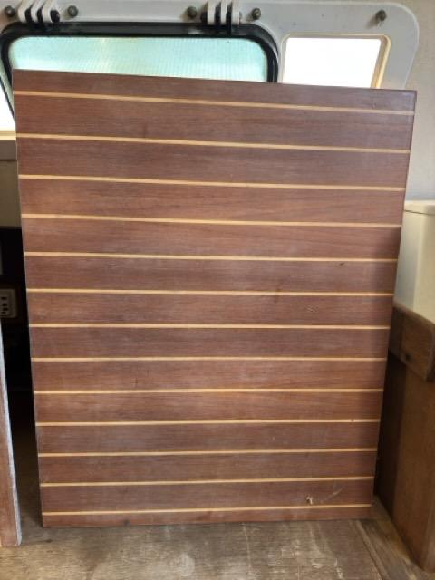 Teak & Holly Marine Plywood Floor - 23" Wide x 78" Length - Pearson 27 -- #291