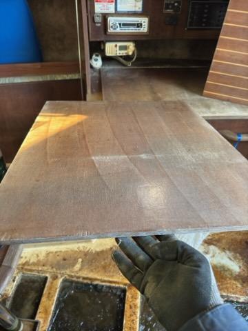 Teak & Holly Marine Plywood Floor - 23" Wide x 78" Length - Pearson 27 -- #291