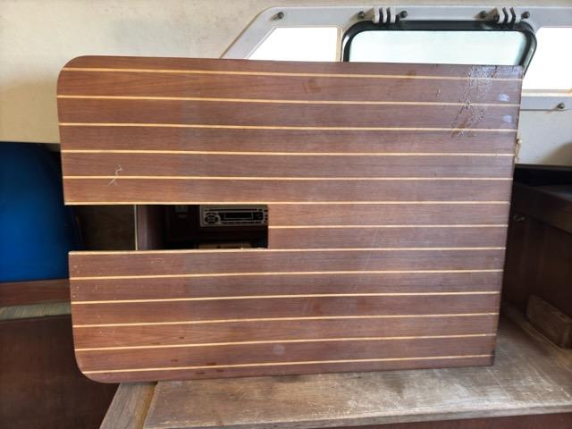 Teak & Holly Marine Plywood Floor - 23" Wide x 78" Length - Pearson 27 -- #291