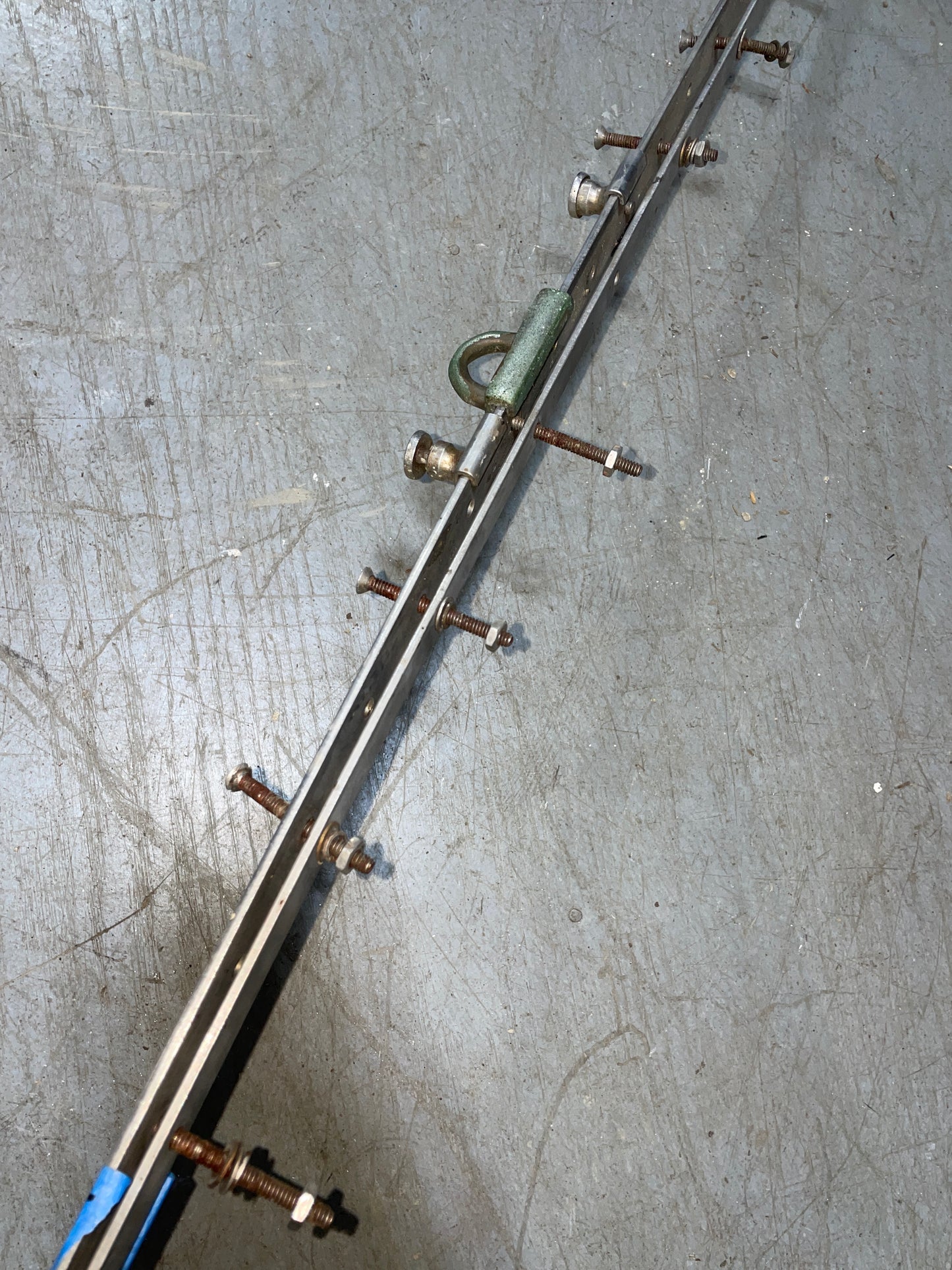 1964 Pearson Triton 54 1/4" Long Stainless Steel T Track With Cars