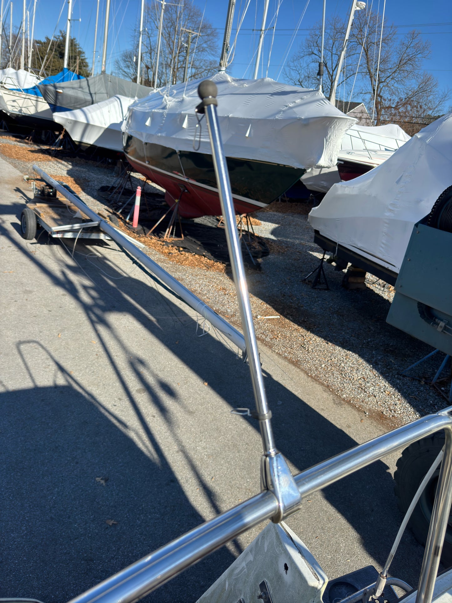 West Marine Rail Mount Flag Pole - Pearson 27