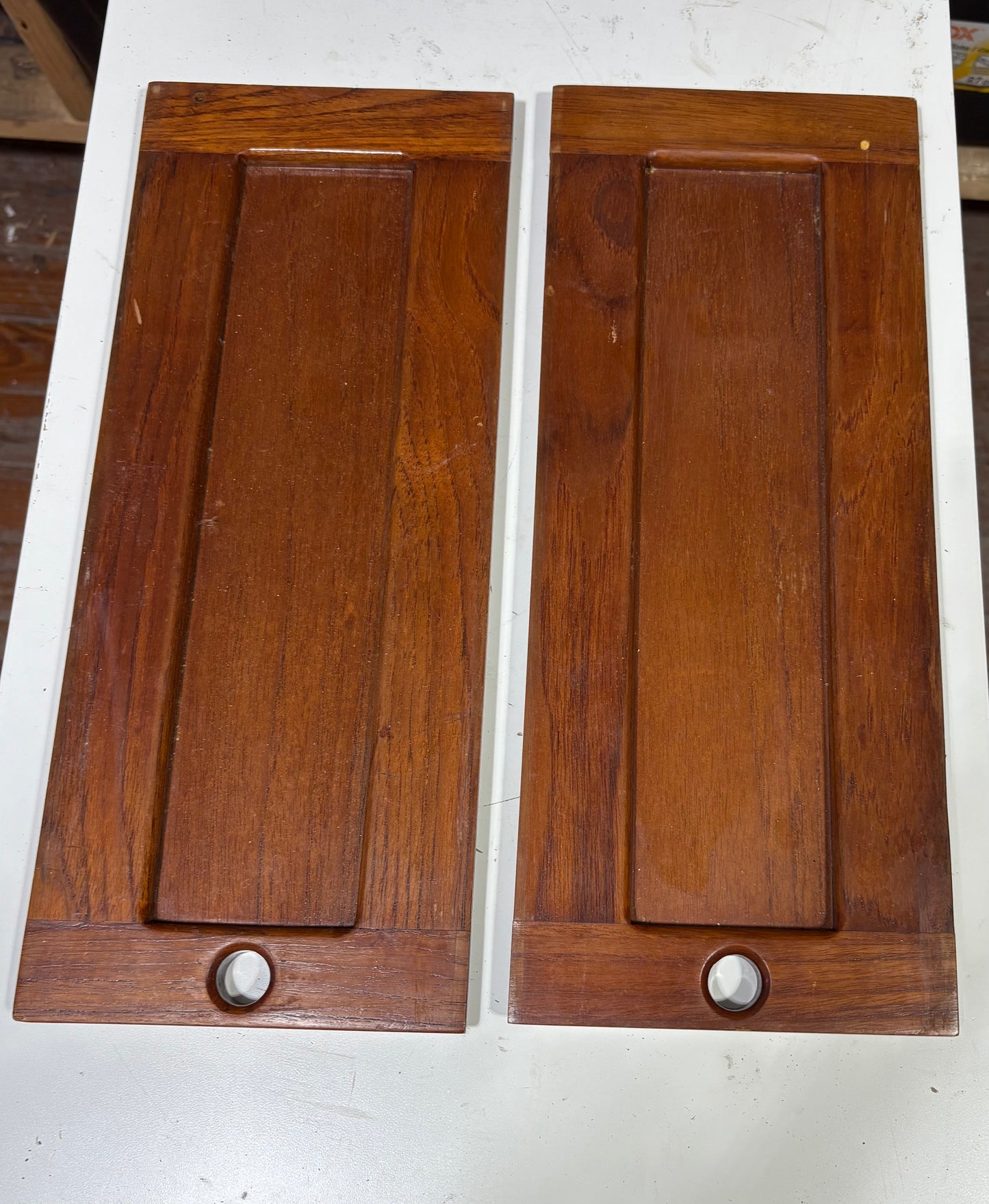 Teak Cabinet Doors from Rafiki 35 #253 (pair) 15 3/4" x 6 3/8"