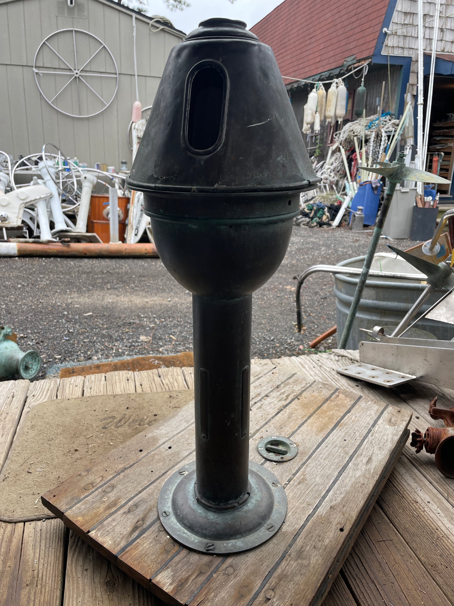 Vintage Bronze Compass Housing With Compass - 1934 Eisenhower 50'