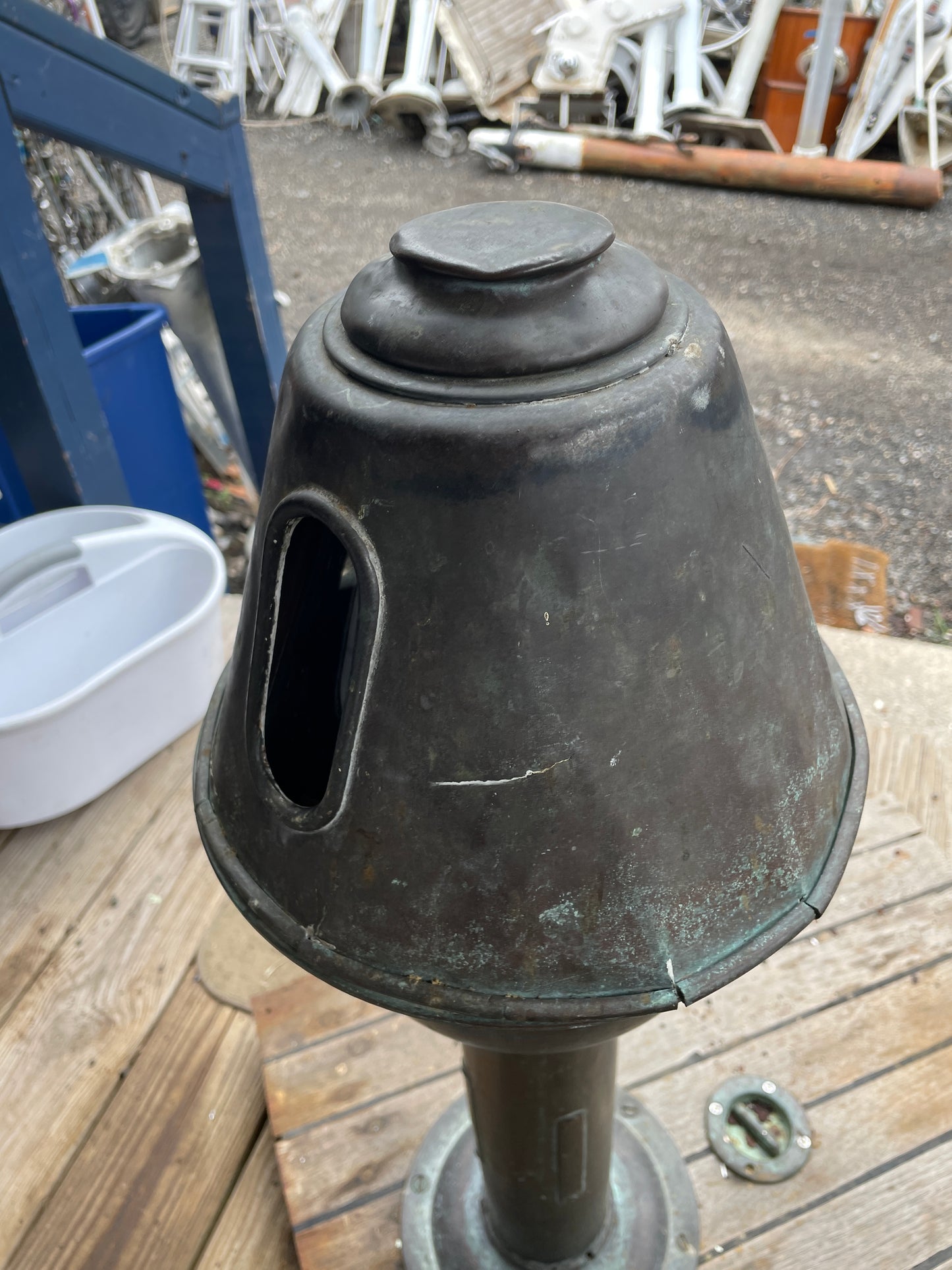 Vintage Bronze Compass Housing With Compass - 1934 Eisenhower 50'