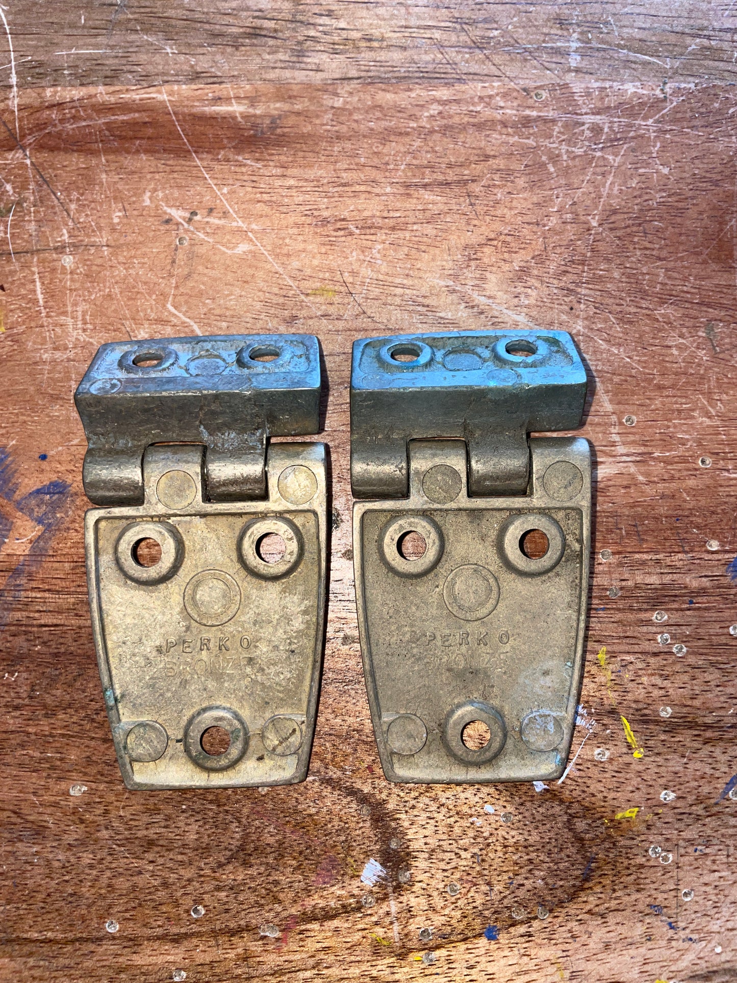 PAIR Bronze Perko Hinges