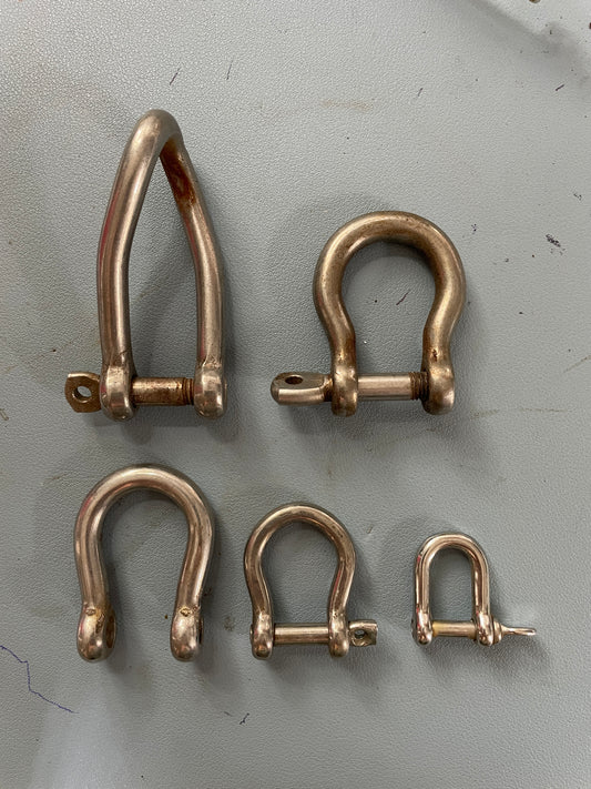 Lot of 5 Stainless Steel Shackles