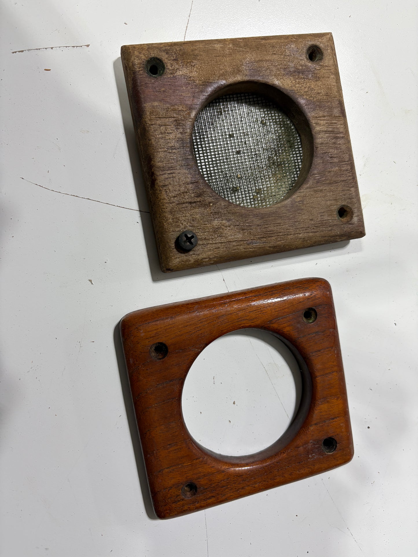 4" Squared Teak Vent Covers (pair)