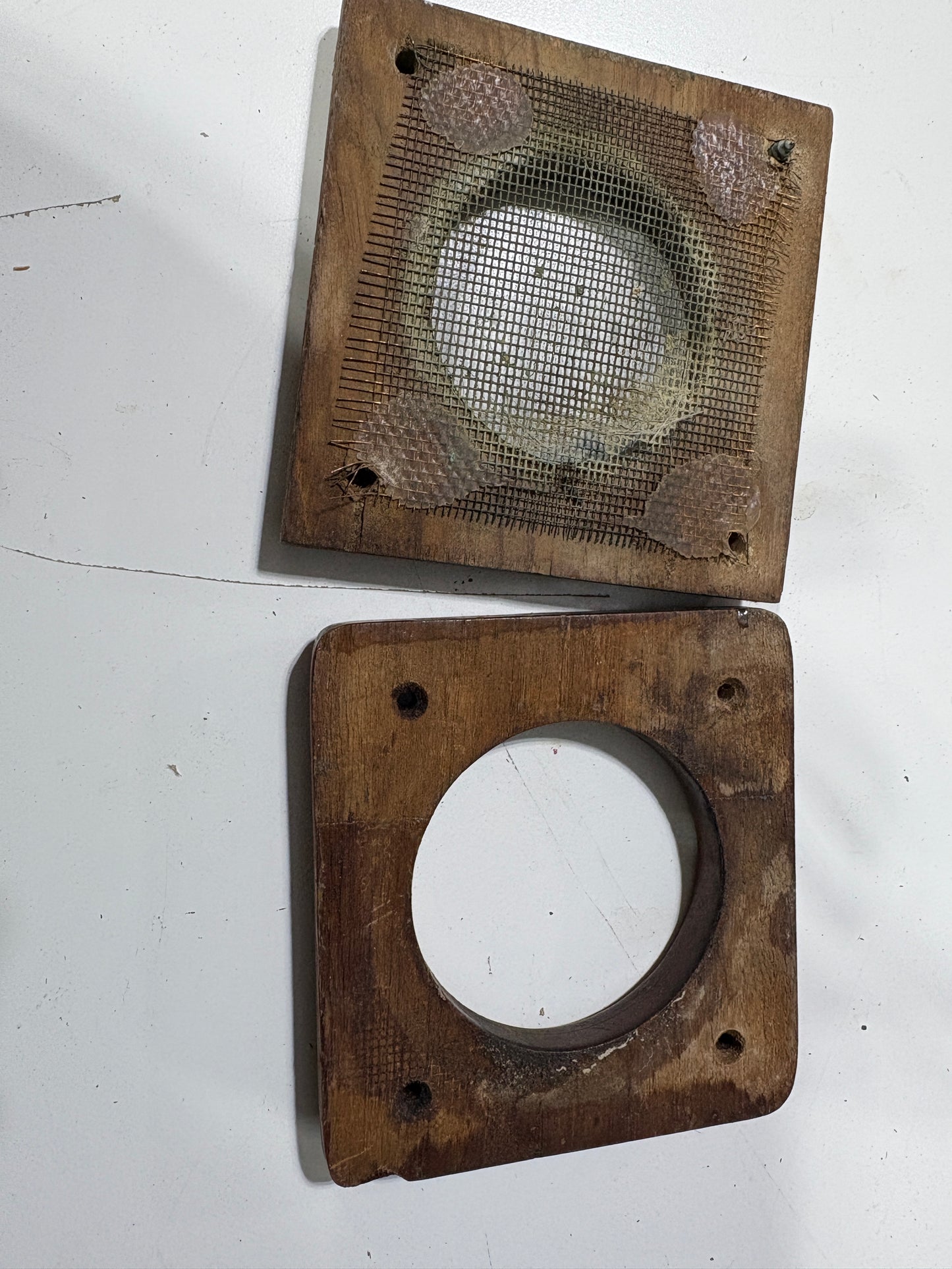 4" Squared Teak Vent Covers (pair)