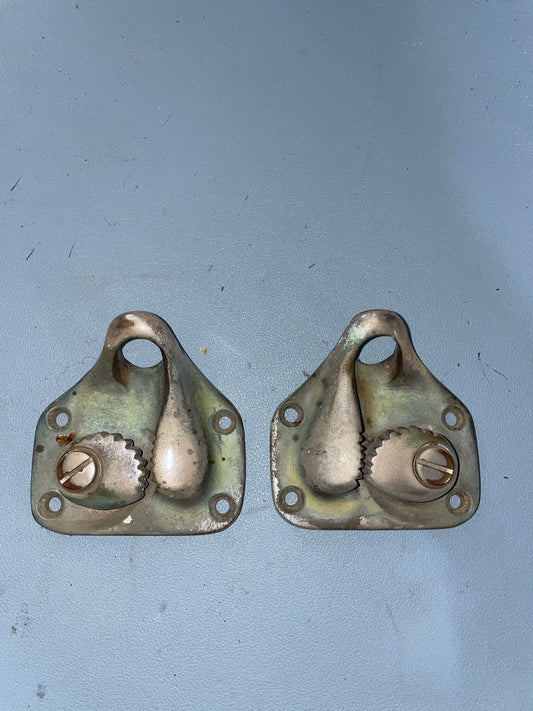 PAIR Vintage Bronze Single Cam Cleat & Fairlead - Rhodes 19