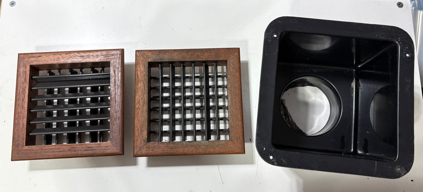 Teak Vents 7" Square Pair