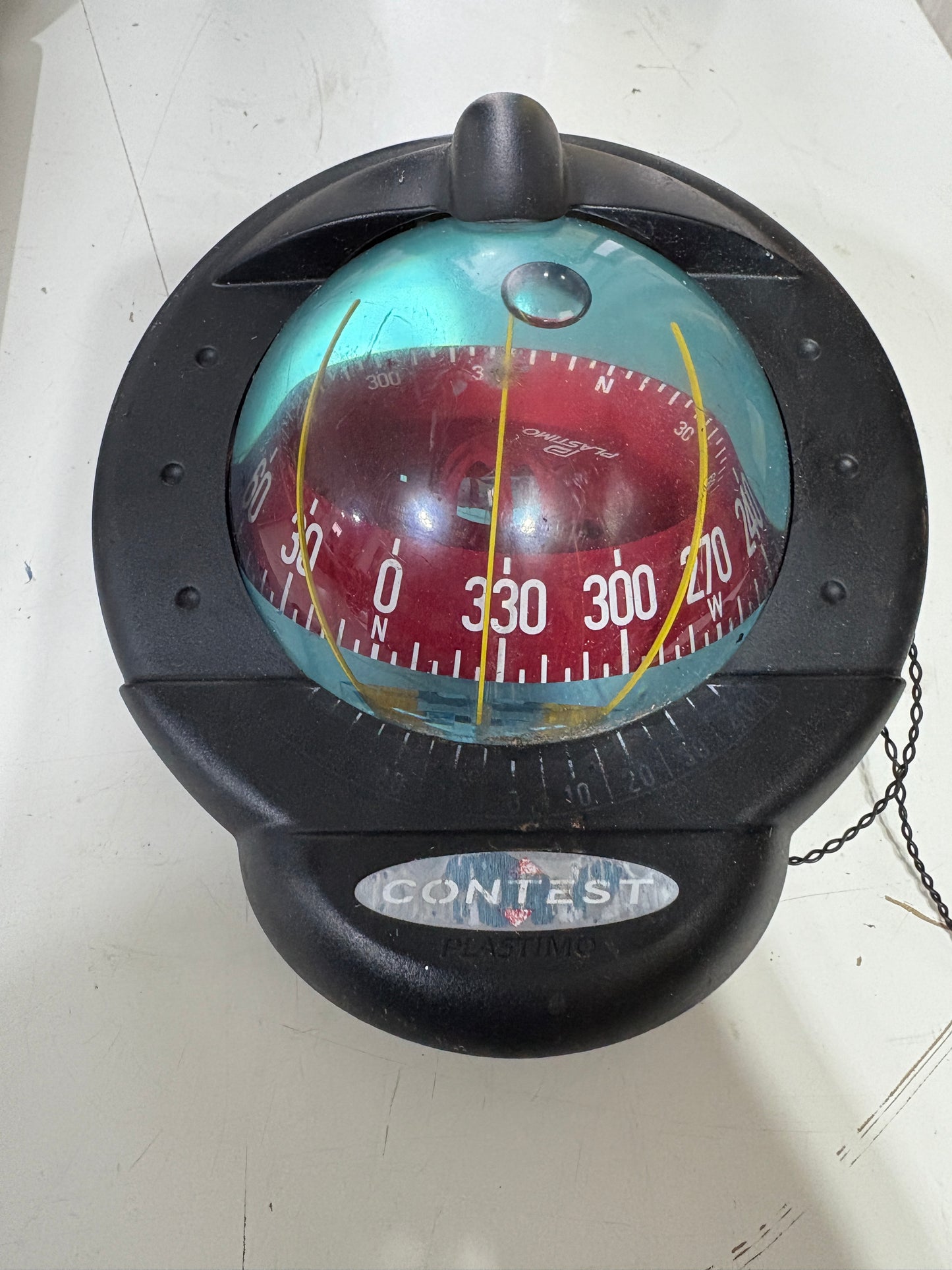 Contest 6" Bulk Head Compass Red