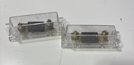 Transparent Audio Fuse Holder Pair
