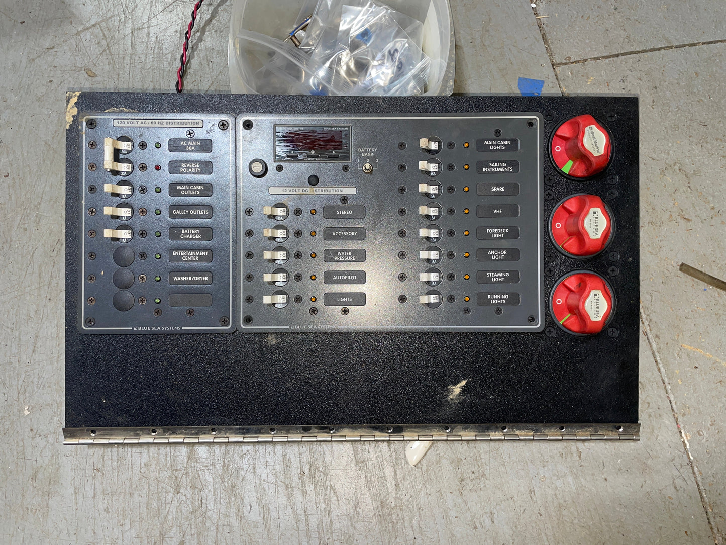 Blue Sea Systems AC & DC Panel With Battery Disconnect Switches