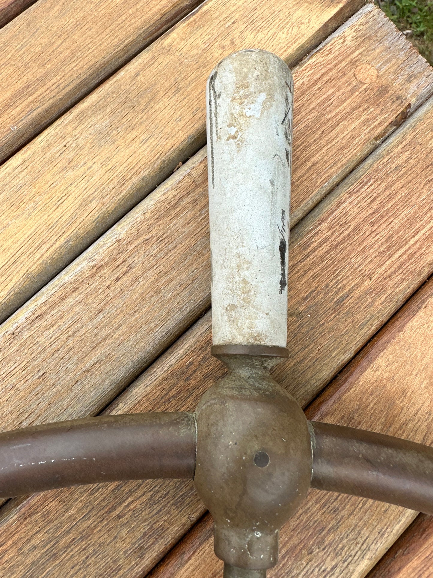 Vintage Bronze 30.25” Spoked Wheel W/1” Keyed Bore