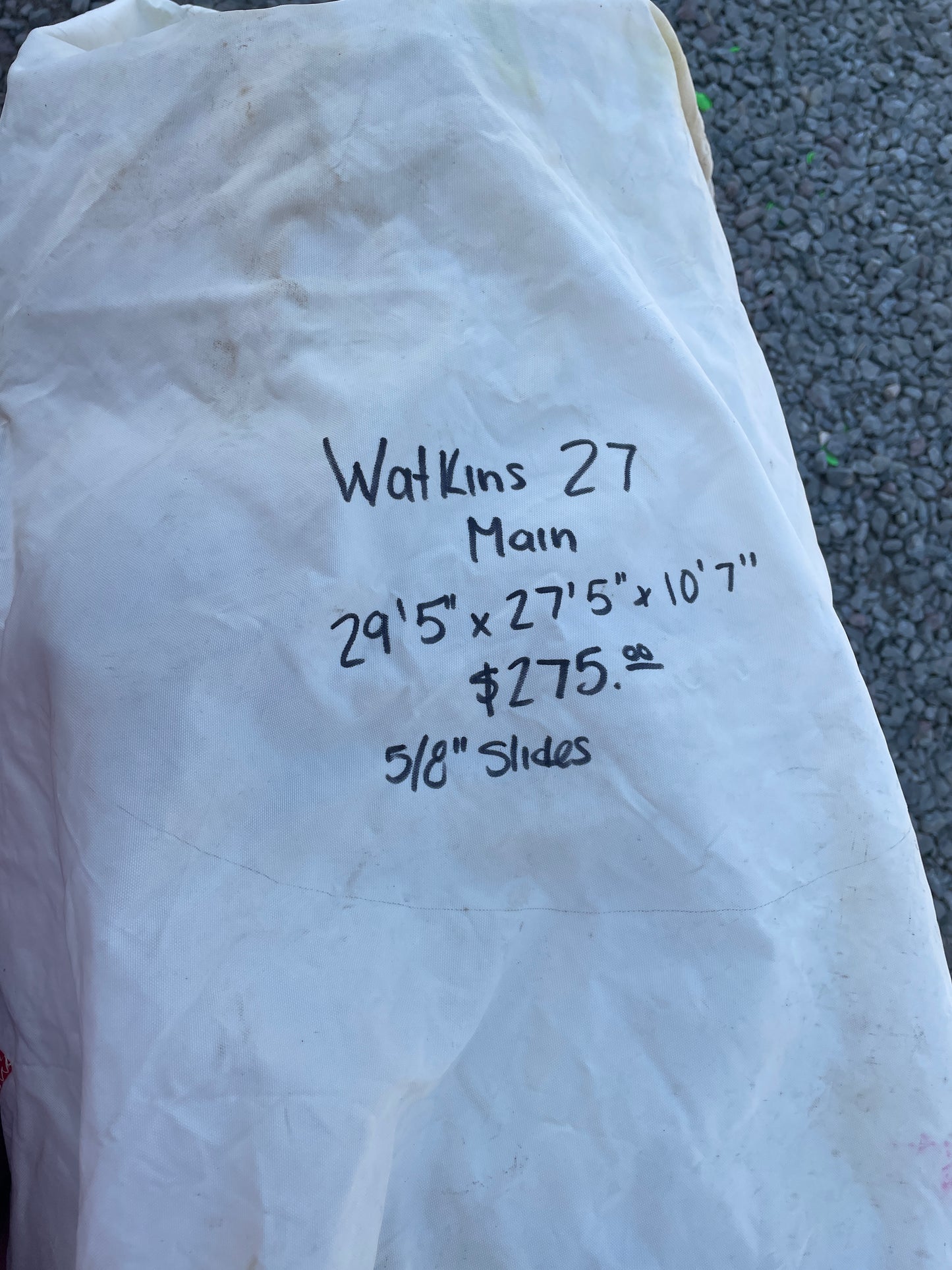 Watkins 27 Mainsail- 29’5” x 27’ 5” x 10’7”