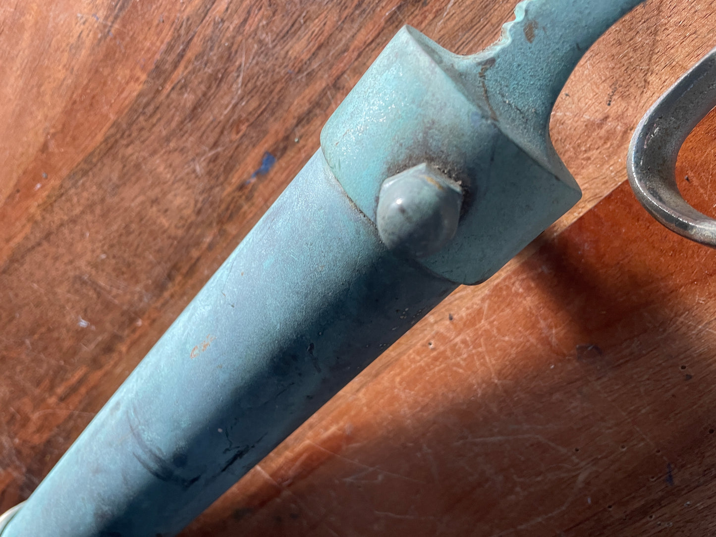 Vintage Bronze Adjustable Fishing Rod Holder - Great Condition