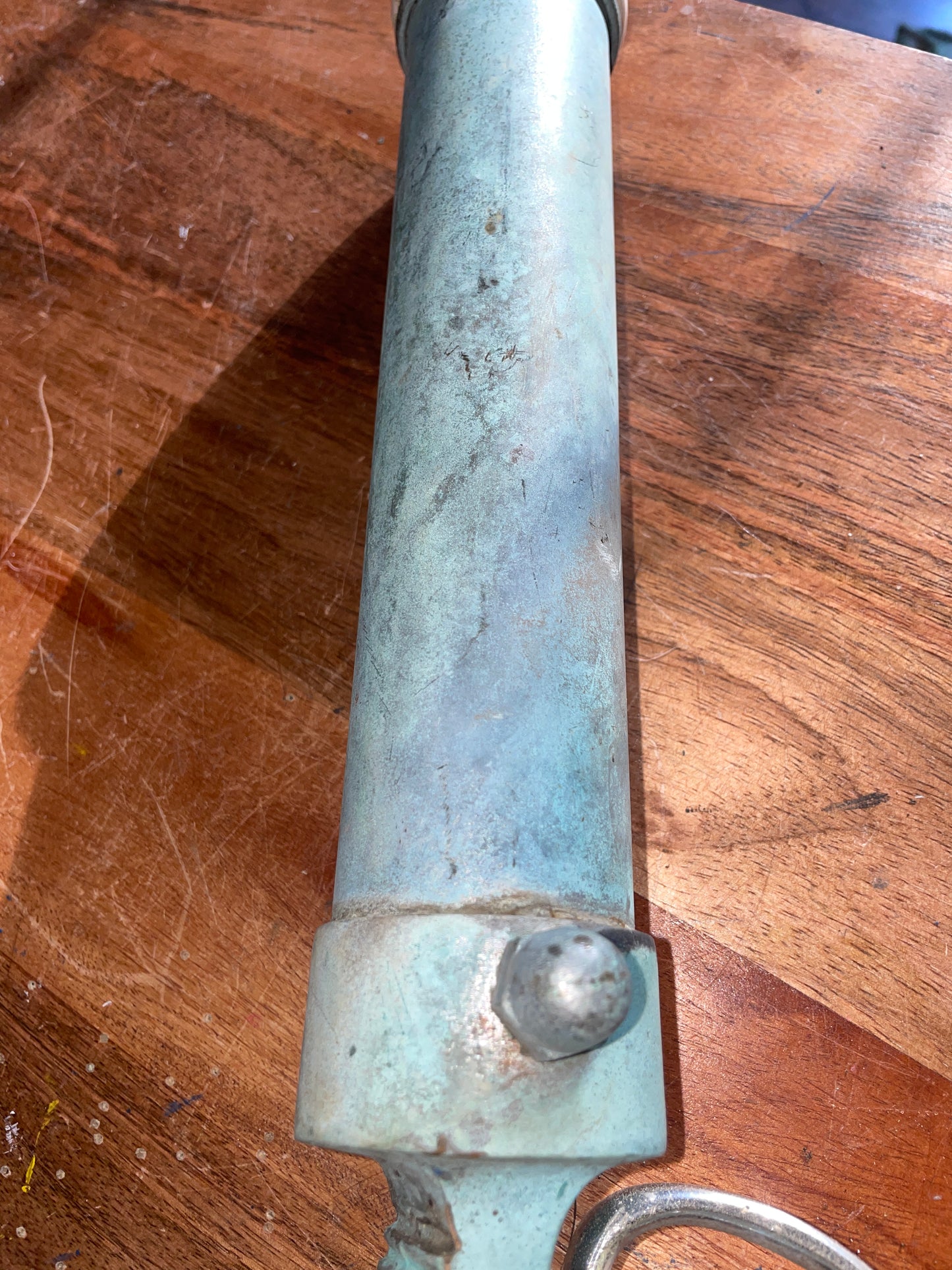 Vintage Bronze Adjustable Fishing Rod Holder - Great Condition