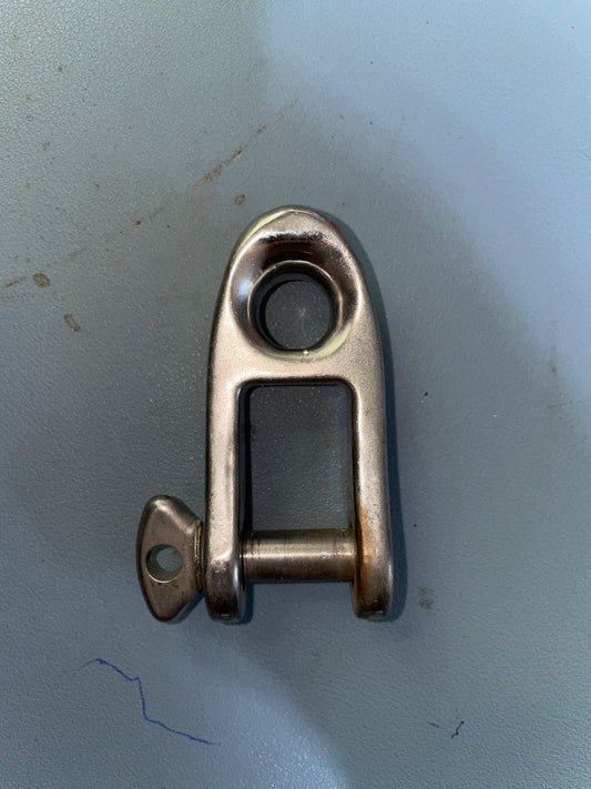 Stainless Steel Forked Bail Shackle With Guide At Top - 5/8" Width