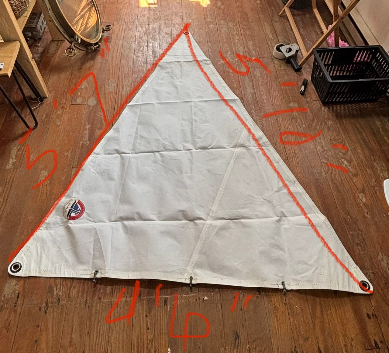5’7” Leech x 5’10” Luff x 4’6” Foot Storm Jib - LIKE NEW
