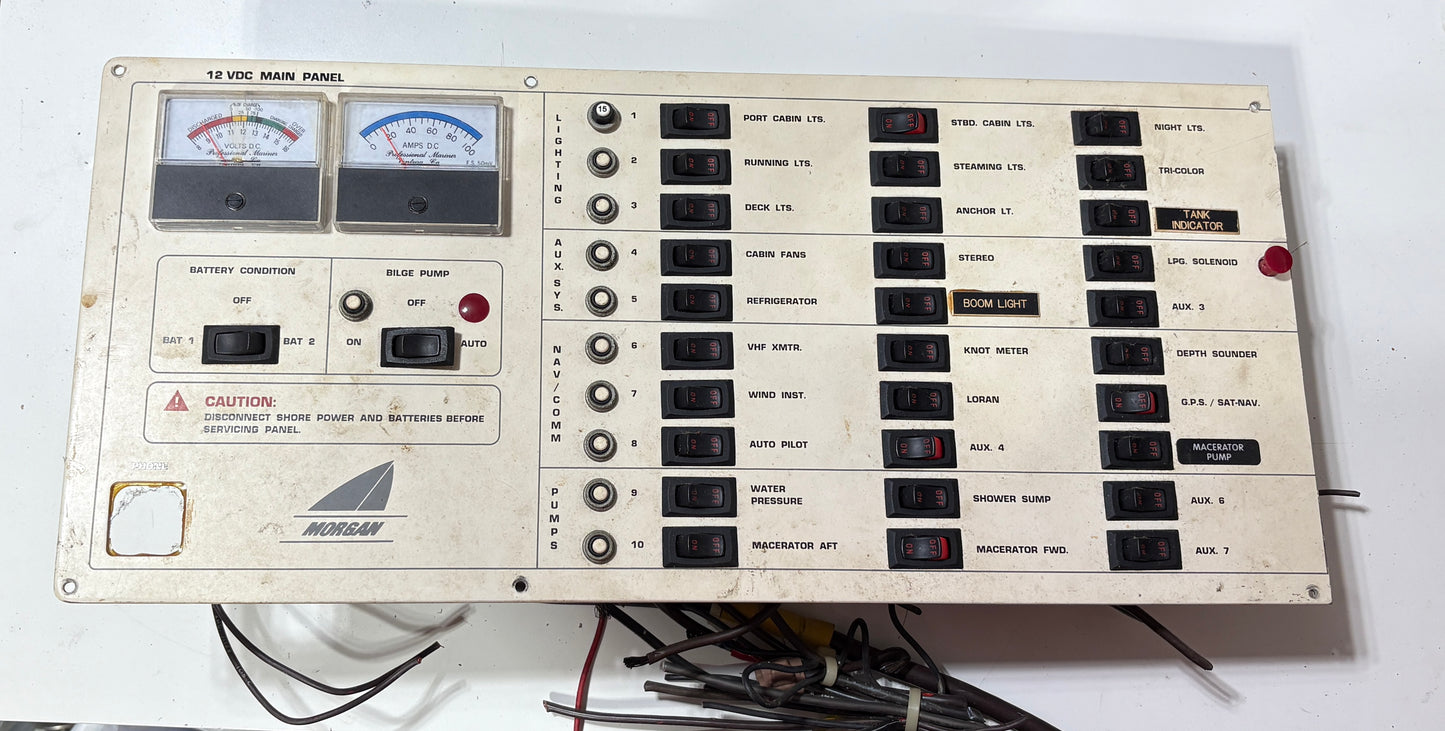 12 VDC Main Panel off Morgan 38