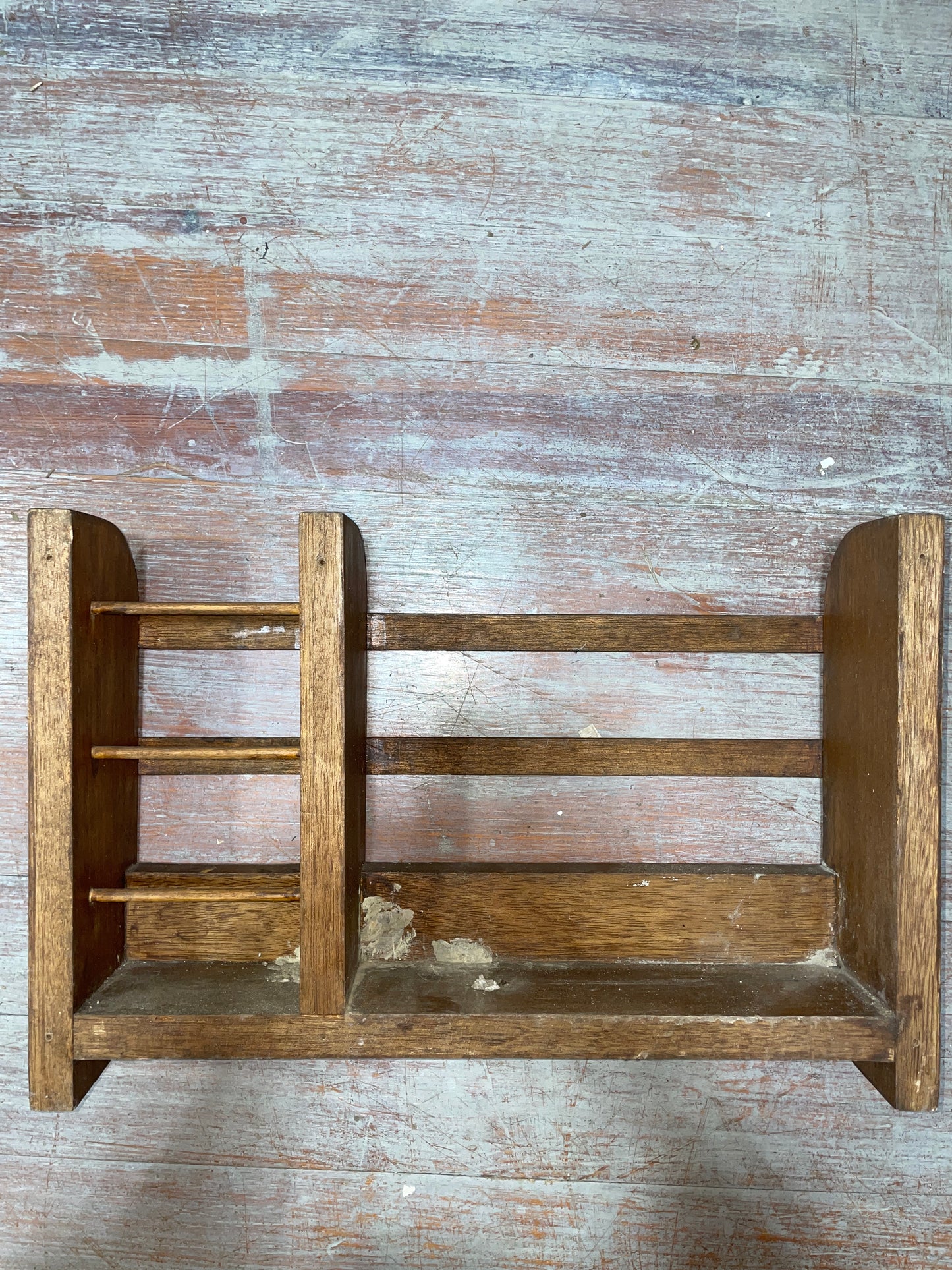 Teak Wall Organizer -18" Long x 4" Wide x 12" Tall