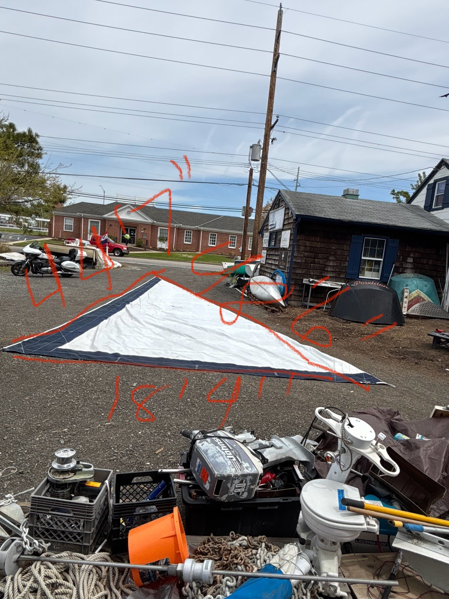 Hunter 40.5 Roller Furling Genoa Sail - 44’ 7” x 48’ 6” x 18’ 4”