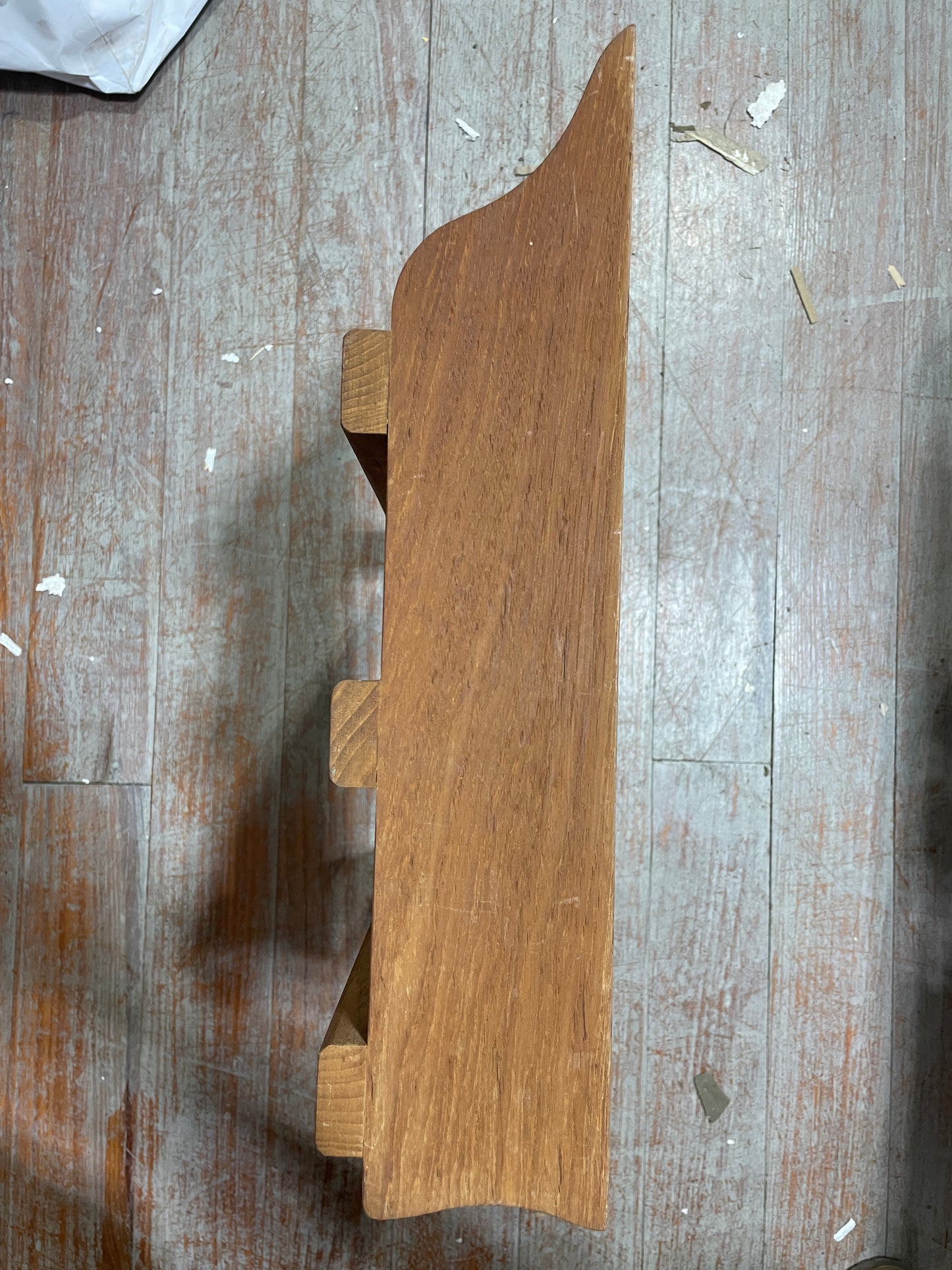 Teak Magazine Wall Rack - Natural Wood