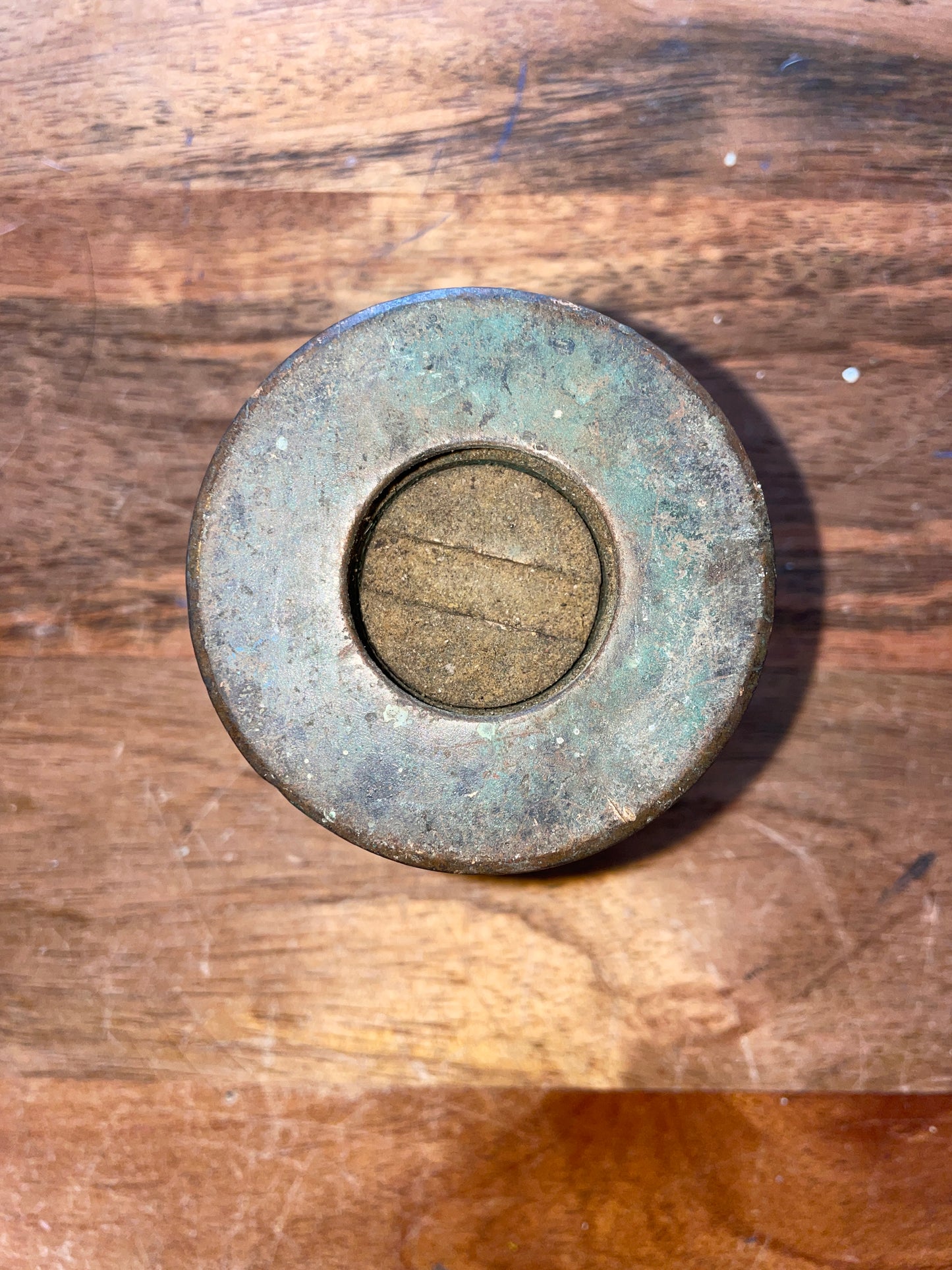 Tiny Vintage Bronze Single Speed Winch