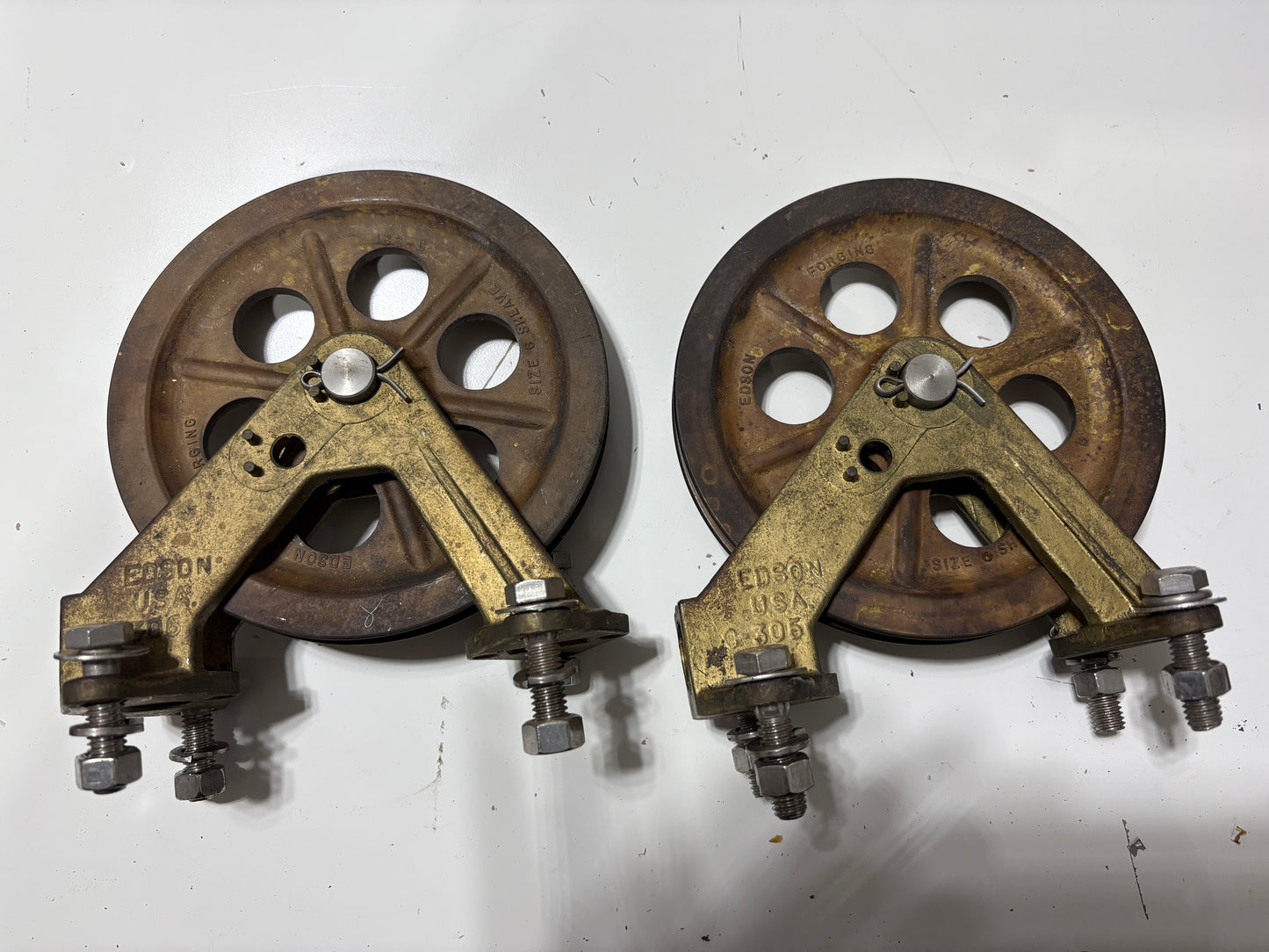 Edson Steering Pulleys Size 6 Sheave Pair