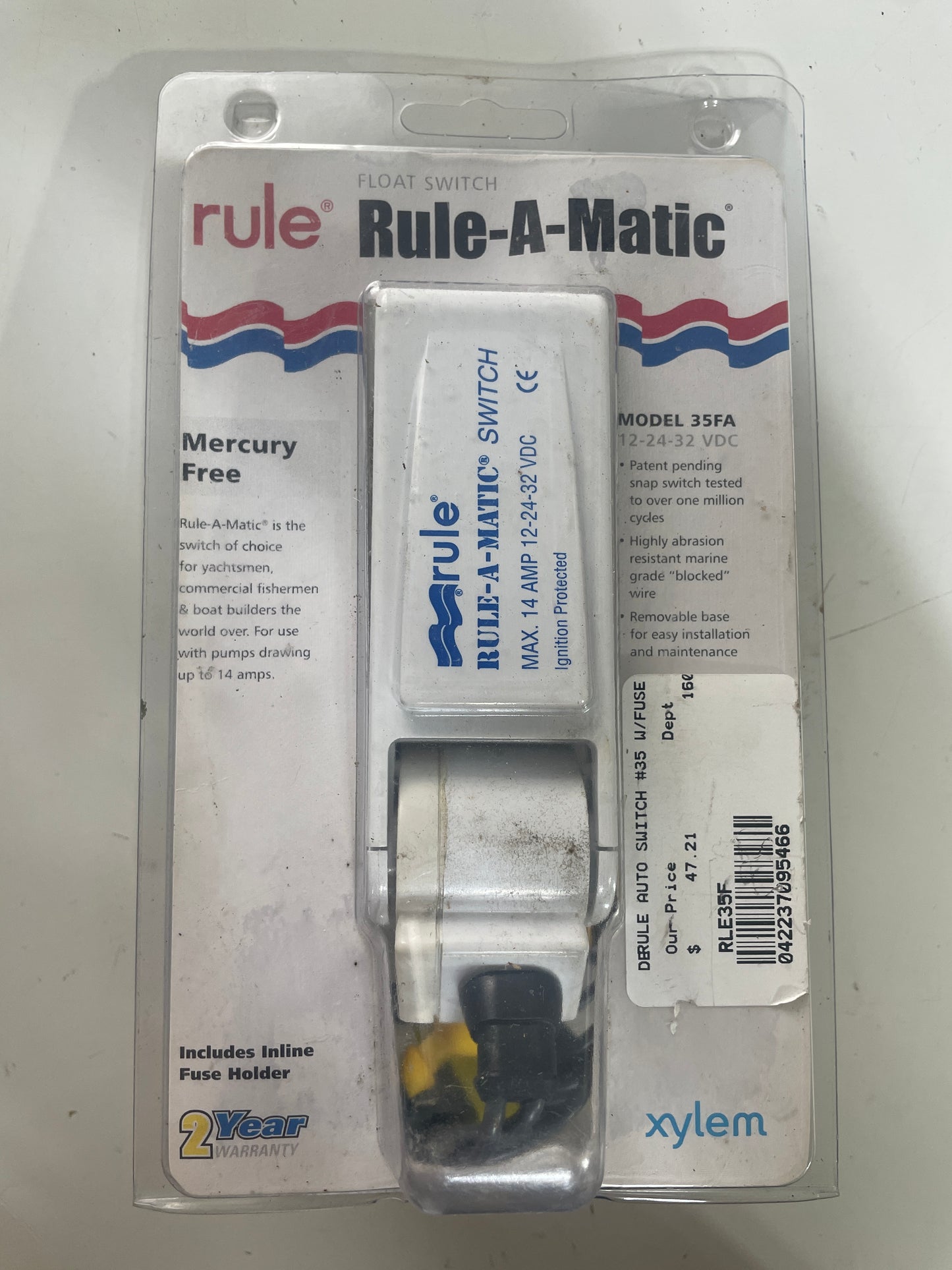 Rule A Matic Float Switch MODEL 35FA - NEW