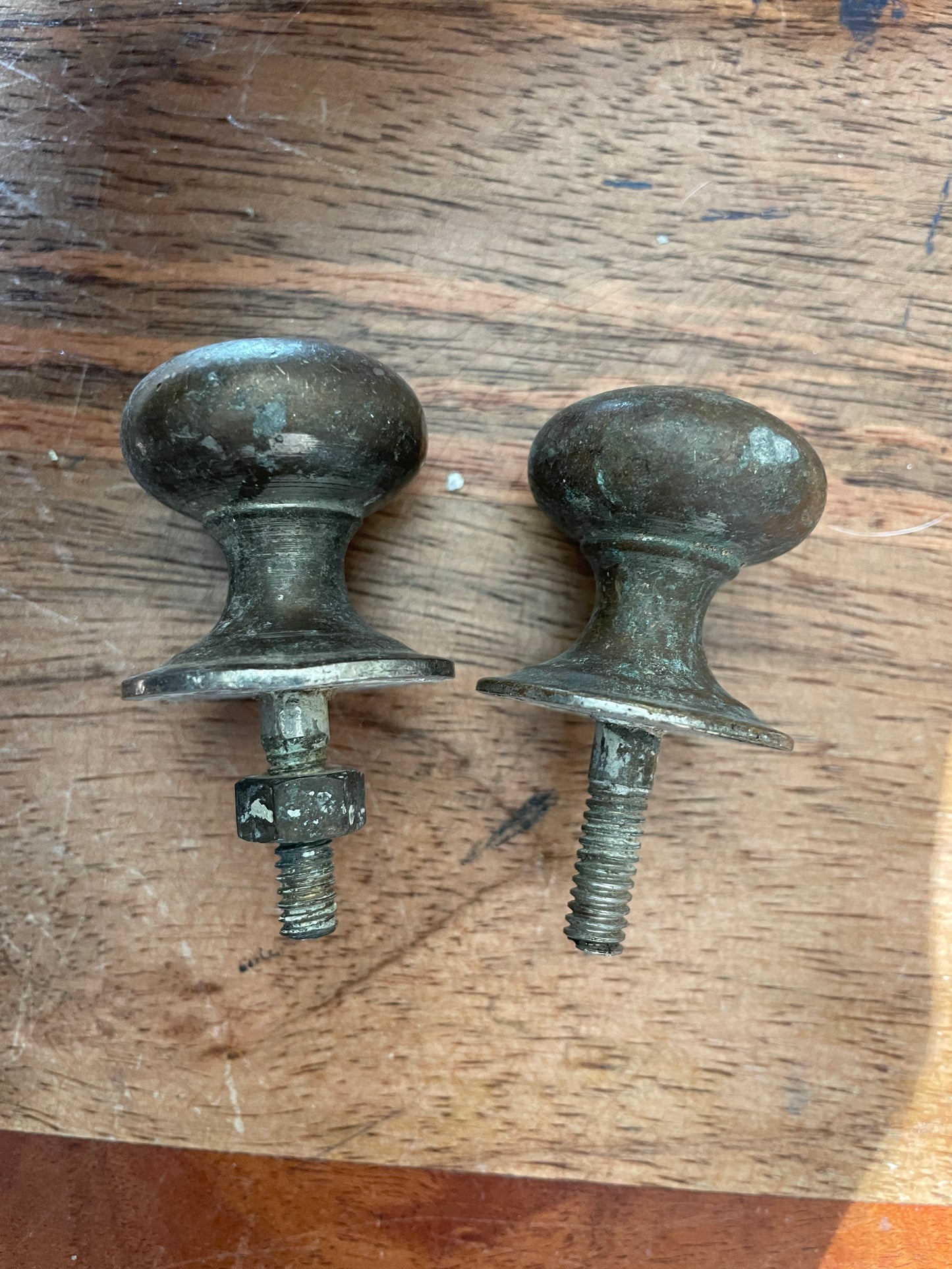 PAIR Solid Brass Cabinet Knobs