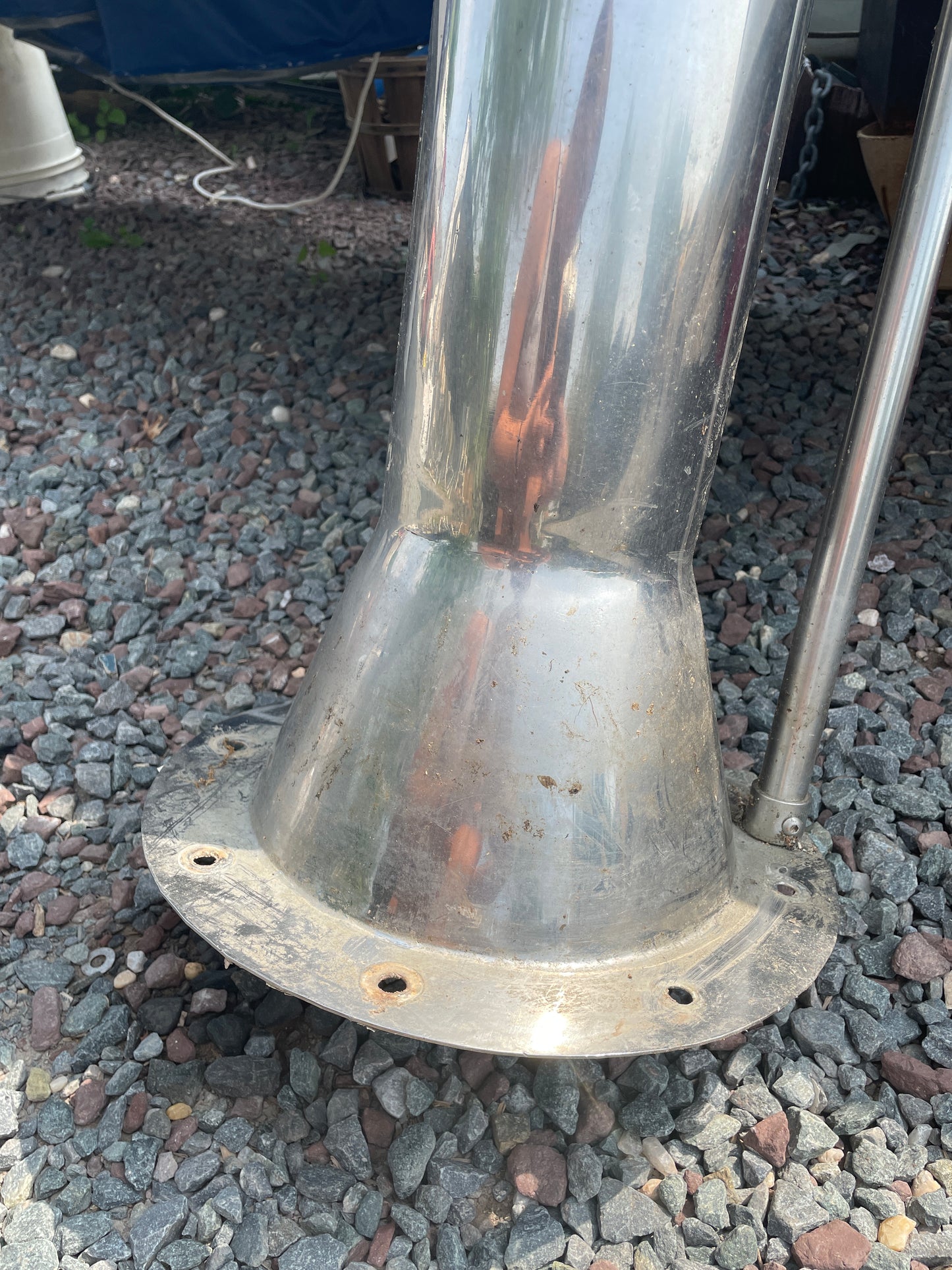Stainless Steel Pedestal With 22” Wheel, Pedestal Guard & Shift Handles