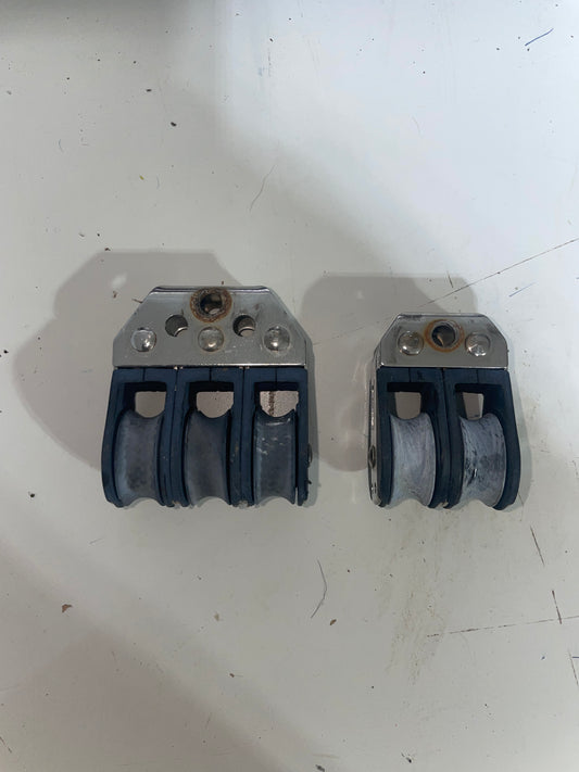 Micro Ronstan Triple & Double Fixed Blocks - 3/4" Sheave - 1/4" Line